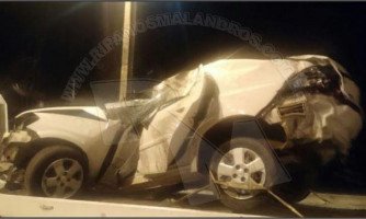 BR 070: Motorista sofre acidente apos desviar de capivara
