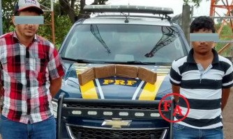 Dupla de Araputanga é presa no 120  com 4 kg de drogas em van que seguia para Cuiabá