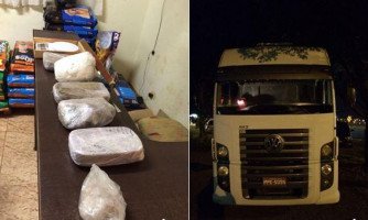 5 QUILOS DE DROGA: 4 pessoas foram presas e um caminhão com placas de Mirassol D'Oeste é apreendido pela polícia de Goiás