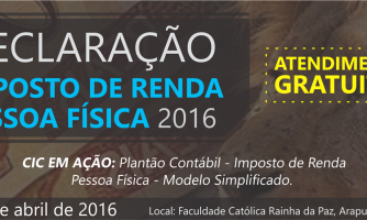 ATENDIMENTO GRATUITO:  Curso de Ciências Contábeis da Fcarp  fará  declaração de imposto de renda pessoa física