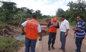 Visita técnica da defesa civil  avalia estragos das chuvas em Mirassol