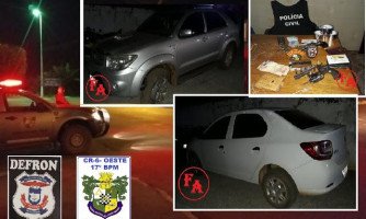 ARAPUTANGA: Polícia liberta reféns, recupera veículos e prende 4 bandidos