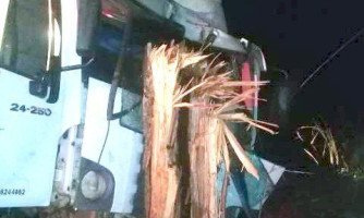 PLACAS DE QUATRO MARCOS: acidente entre  Fiat Uno  e caminhão deixa  um morto na BR-174