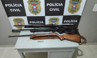 Polícia Civil apreende armas de fogo em propriedade rural de Figueirópolis D’Oeste