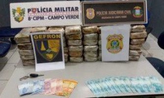 Morador de Mirassol cai com 50 kg de cocaína em Campo Verde