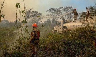 Cinco frentes combatem incêndios no Pantanal com apoio de seis aeronaves