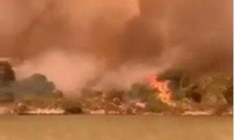 Incêndio de grandes proporções aconteceram nos municípios de Cáceres, Lambari e Curvelândia