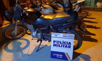 Policia prende homens com  moto roubada em Quatro Marcos