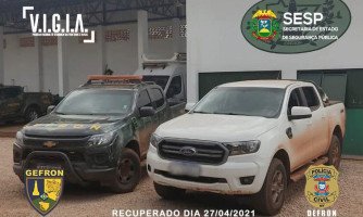 Gefron recupera veículo em Porto Esperidião  e prende suspeito de assalto, sequestro e cárcere privado