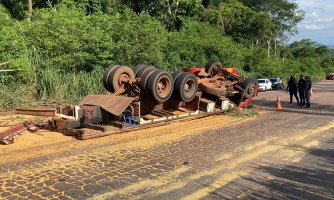 'QUATROMARQUENSE': Motorista que transportava carga de milho morre na região de Tangará da Serra
