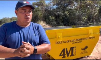 Quatro Marcos inicia implantação de caçambas coletoras de lixo domestico na zona rural