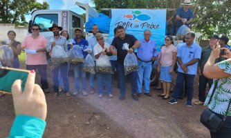Prefeitura realiza entrega de alevinos de Pacu para Piscicultores da Agricultura Familiar de São José dos Quatro Marcos