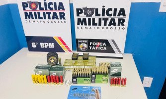 Força Tática da Policia Militar e Receita Federal realizam apreensão de munições no Terminal Rodoviário de Cáceres