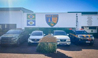 Na BR-174  Mirassol D'Oeste, PRF e GEFRON apreendem carga de drogas e prendem dupla por tráfico e associação