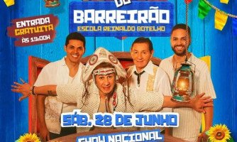 Hoje Tem Show Nacional com Banda Rastapé no 18⁰ Arraiá da Comunidade Barreirão em São José dos Quatro Marcos
