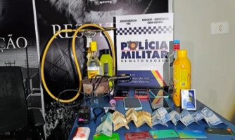 PM flagra festa com menores, drogas e bebidas alcoólicas em São José dos Quatro Marcos