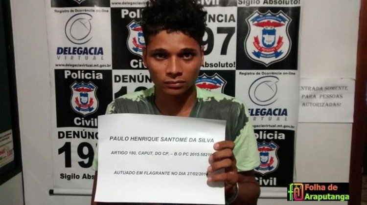 Preso em Araputanga jovem suspeito de receptação