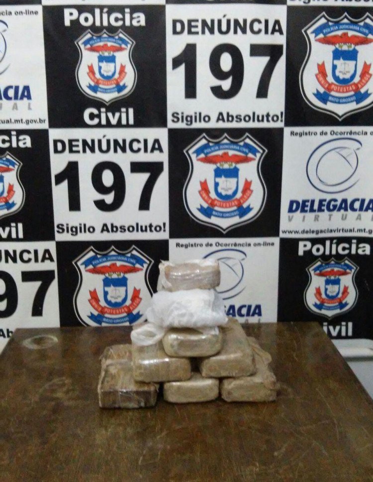 Dono de lava-jato em Cuiabá é preso com 8 quilos de droga em Curvelândia