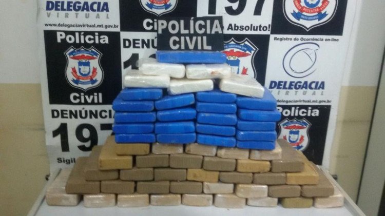 Polícia Civil prende traficantes com 62 quilos de cocaína em Porto Esperidião