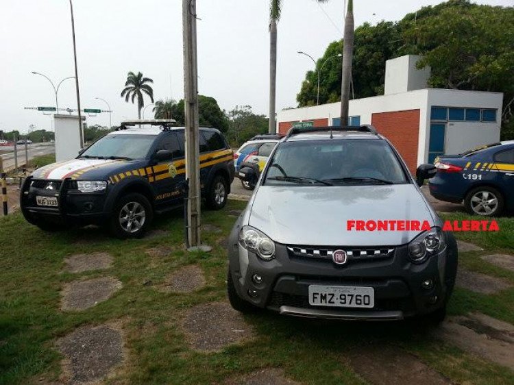 PRF recupera veículo poucos minutos após o roubo em Cáceres