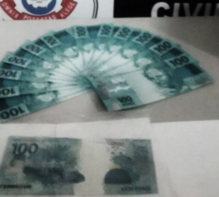 Polícia civil de Araputanga apreende cédulas de cem reais falsas