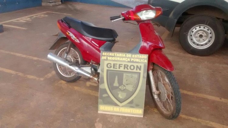 Gefron recupera em Porto Esperidião mais uma motocicleta produto de roubo