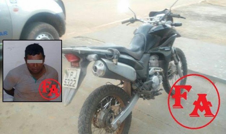 Morador de Mirassol é preso na MT 247 com moto roubada em Cuiabá