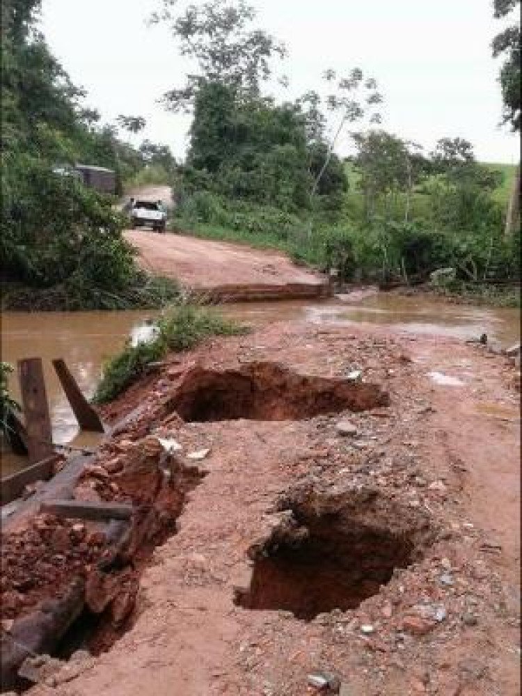 Reserva do Cabaçal fica isolada após ponte de acesso ser levada pela chuva