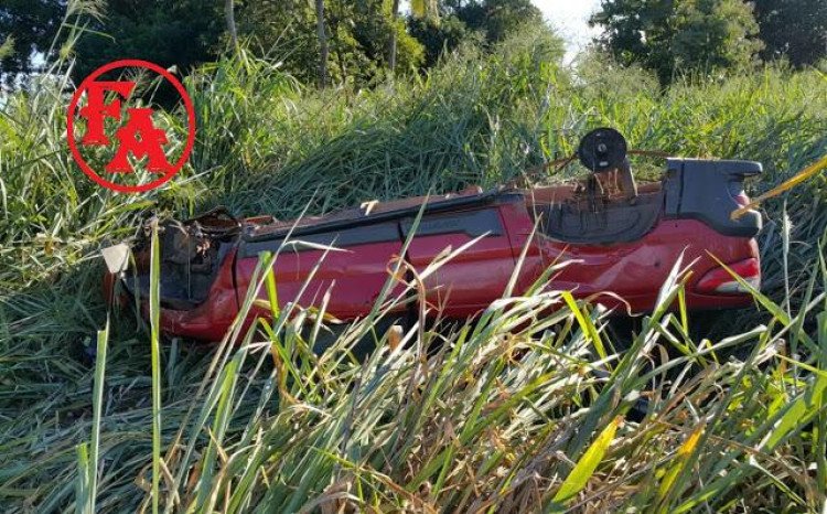 Adolescente morre ao capotar carro roubado na MT-174  próximo a serra do Cacho