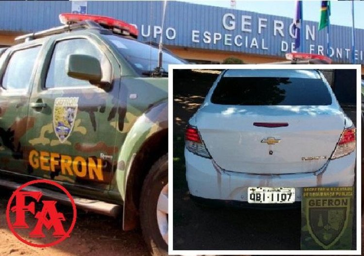 Gefron recupera veículo roubado em Araputanga