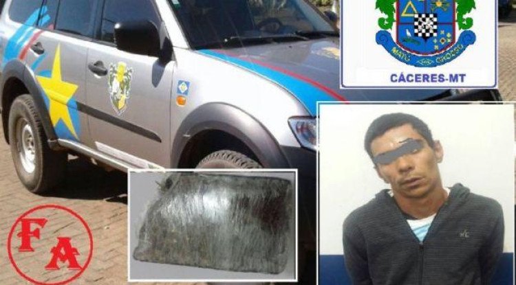 Mirasolense 'cai' com 245 gramas de maconha em Cáceres