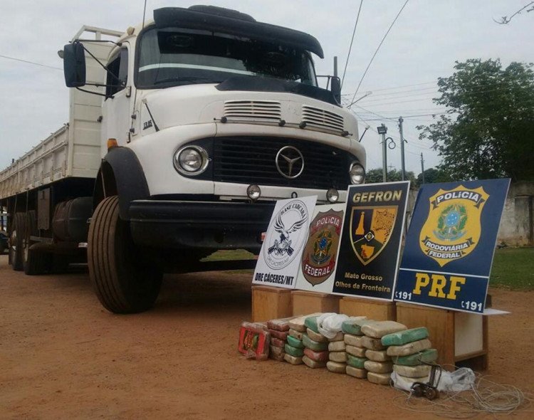 Operação conjunta entre Gefron , PF e PRF resulta na apreensão de 40 tabletes de entorpecentes