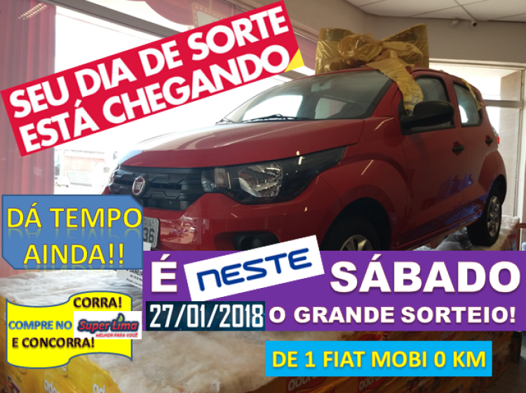 Super Lima  sorteia neste sábado um carro 0Km em aniversário de 35 anos