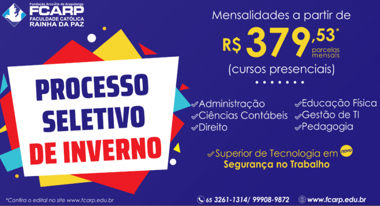 FCARP abre processo seletivo de inverno; bolsas de estudo até 50%