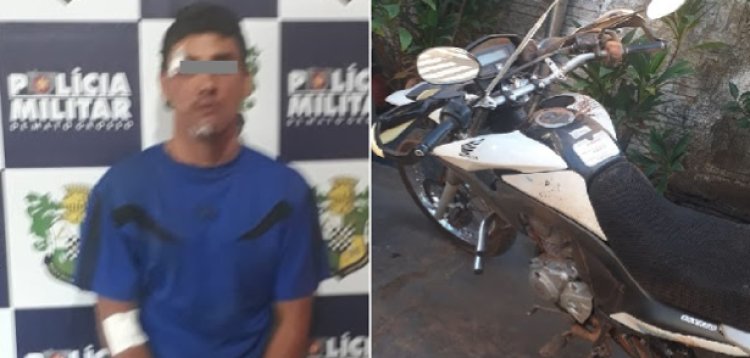 QUATRO MARCOS: Polícia prende suspeito por furto de moto e equipamentos da Energisa