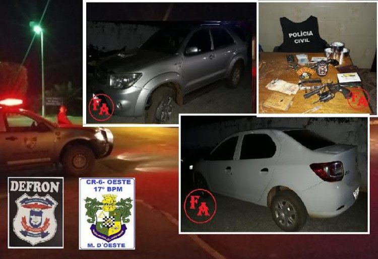 ARAPUTANGA: Polícia liberta reféns, recupera veículos e prende 4 bandidos