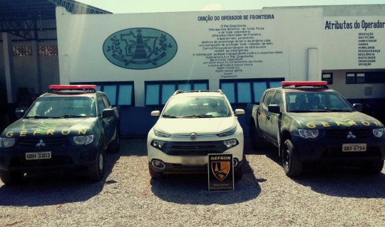 PORTO ESPERIDIÃO: Veículo furtado em Sergipe é recuperado pelo Gefron