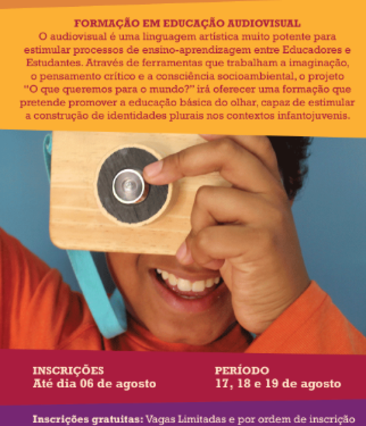 EDUCADORES AUDIOVISUAIS:  Inscrições abertas para formação gratuita  em Cuiabá
