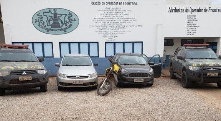 Gefron intercepta quadrilha com veículos roubados que seriam levados para a Bolívia