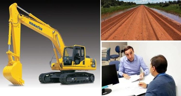 QUATRO MARCOS: Prefeito de Quatro Marcos assina convênios de 2,2 milhões para compra de retroescavadeira e recuperação de estradas