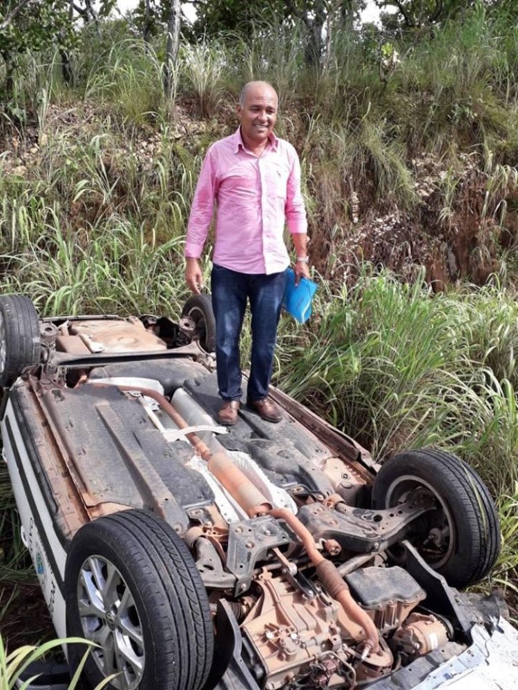 Vereadores de Gloria D'Oeste sofrem acidente na BR-070