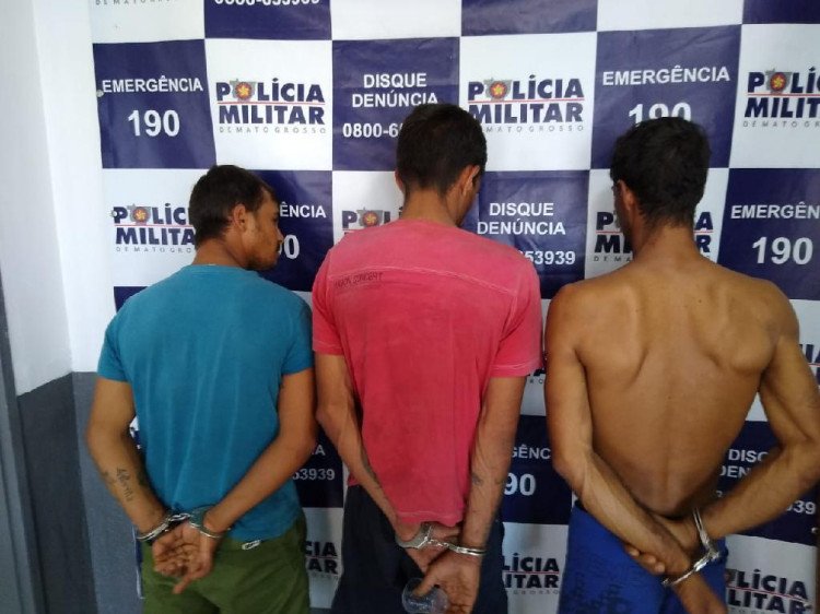 Três são presos por furto em mercado de Mirassol D’Oeste