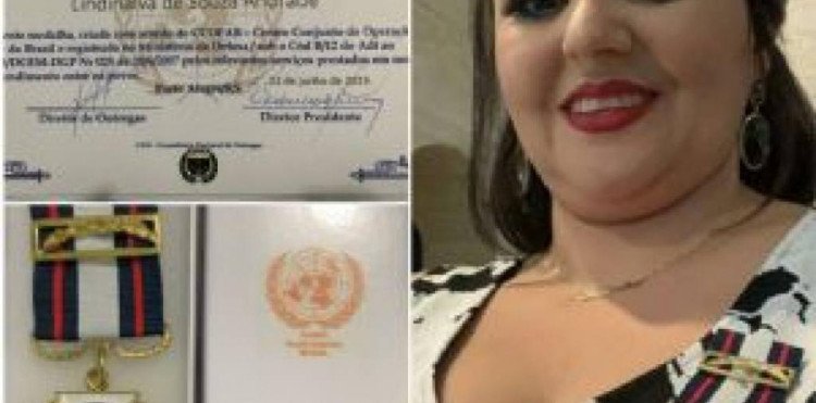 Professora de Araputanga recebe medalha de mérito da ONU por trabalhos feitos pela Educação
