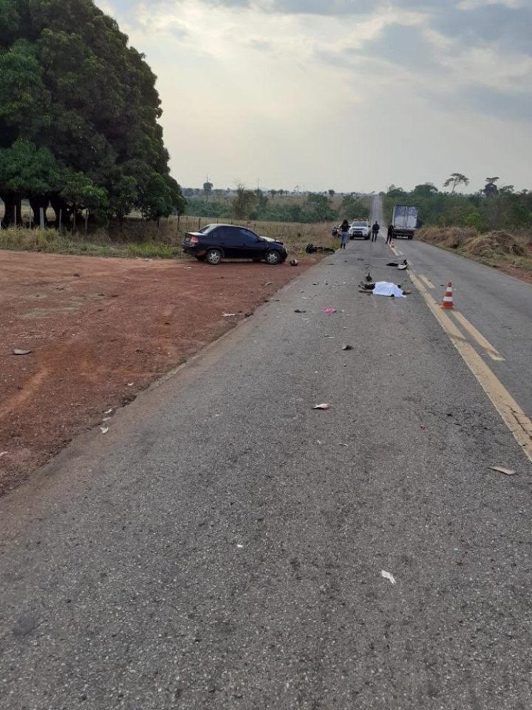 Acidente na MT 175 entre Araputanga e Quatro Marcos leva uma pessoa a óbito e outra é encaminhada para o Regional de Cáceres