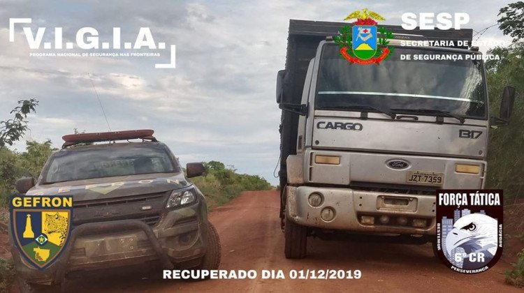 AÇÃO NA FRONTEIRA: Gefron recupera cinco veículos no fim de semana