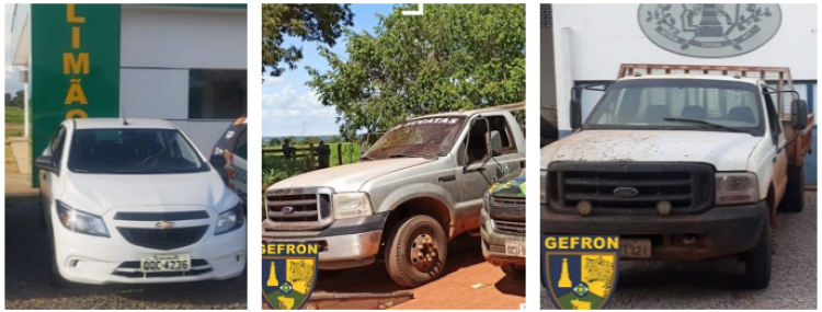 Gefron apreende 3 veículos na fronteira