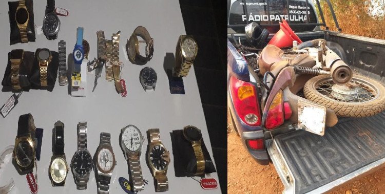 PM recupera relógios roubados de loja em Araputanga