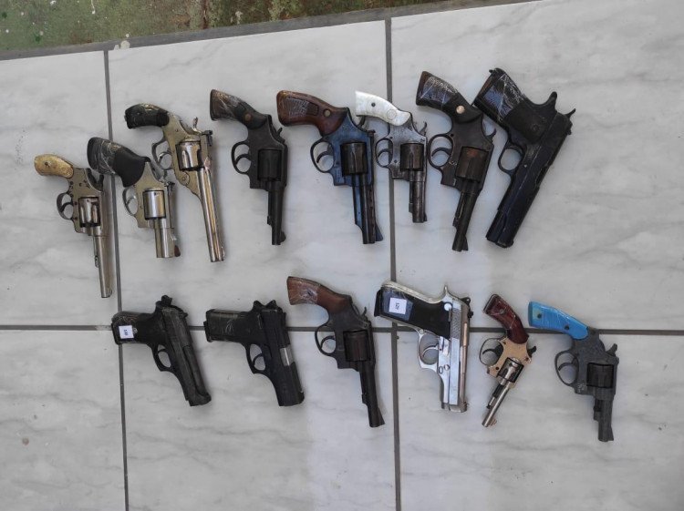 Polícia Civil de São José dos Quatro Marcos encaminha  29 armas de fogo para destruição no 2º Batalhão de Fronteira