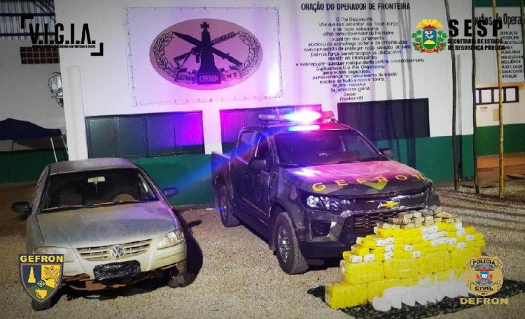 Gefron apreende 150 kg de cocaína e prende dois suspeitos