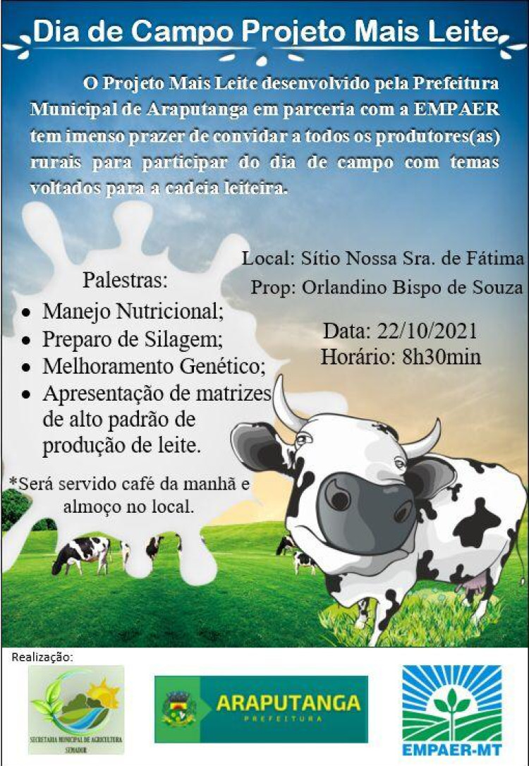 Produtores de Araputanga participam de Dia de Campo sobre bovinocultura e melhoramento genético
